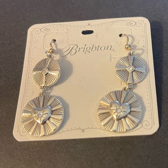 Brighton Celeste Double Drop French Wire Earrings NWT - Picture 3 of 5
